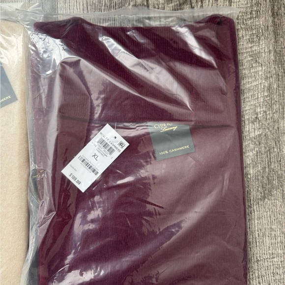 Club Room XL Cashmere Sweater Cabernet - Picture 5 of 6